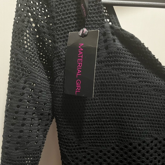 NWT Material Girl Venice Mesh Long Sleeve Black Dress Size XS - Picture 7 of 7